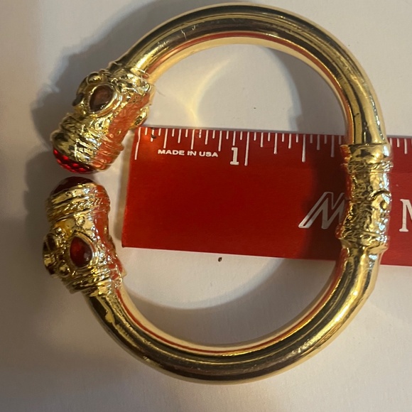 Julie Voss style camper bracelet with red stones - Picture 2 of 6